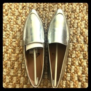 Silver loafers by Express